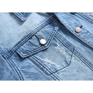 Nouvel arrivage Veste en jean décontractée d'hiver tendance coréenne pour hommes Veste en jean mince décontractée pour hommes - Product Image 2