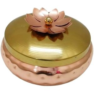 artisan enamel painted jar in metal material wedding return gift metal jar container Indian festival decorative metal mina jar - Product Image 1