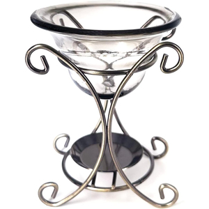 Antique Style <b>Silver</b> Customized Color Fragrance Wax Warmer High Quality Handmade Letterpress Printed Christmas Wax <b>Burner</b> Bowl - Product Image 3