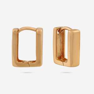 Boucles d'oreilles Huggie géométriques tendance, collection 165232, matériau durable en alliage de zinc - Product Image 5