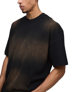 เสื้อยืดฮิปฮอปผ้าคอตตอนถัก 100% ลุคซันเฟด ทรงหลวม สตรีทแวร์ น้ำหนัก 200 กรัม พิมพ์ลาย DTG แบบกำหนดเอง รุ่นใหม่ล่าสุด - Product Image 1