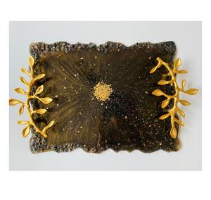 <b>Epoxy</b> Resin Serving Tray Latest Designing Handicraft Round coaster and square Shaped Serving Tray - Product Image 3