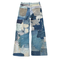 Fabricant de jeans sur mesure, jeans évasés à patchs pour hommes