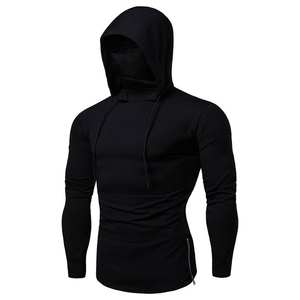 Vente en gros sweat à capuche avec logo personnalisé pour homme chemise à capuche de sport avec masque grand masque à manches longues à capuche unisexe - Product Image 4
