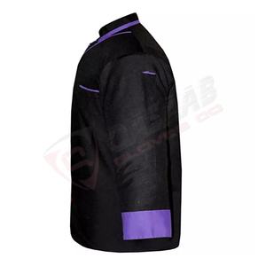 Abrigo de Chef negro de algodón de tamaño personalizado para hoteles Chaqueta de Chef de hombre de alta calidad Restaurante-Uniforme Cocina-Abrigos de Chef de cocina - Product Image 2