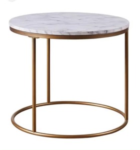 Modern Design Round Adjustable Coffee <b>Table</b> <b>Set</b> of 2 Golden Iron Top <b>Side</b> <b>Table</b> Durable Metal Home Furniture for Living Room - Product Image 5