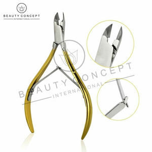 Coupe-ongles à poignée de couleur dorée Écologique Qualité supérieure Service OEM Impression de logo personnalisé Pince à ongles à cuticules Concept de beauté - Product Image 6