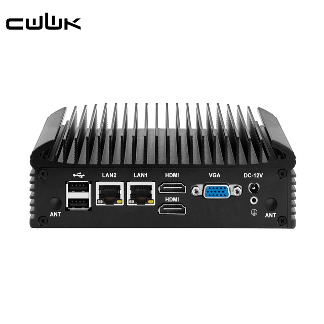 CWWK C32 Industrial PC N305 N150 N100 Firewall Mini PC 2 x Realtek RJ45 LAN 2 x RS232 COM DDR4 2xHD VGA Fanless Mini Computer