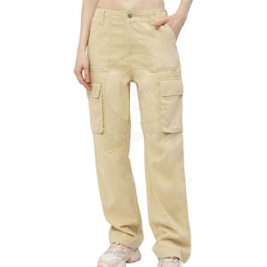 Venta al por mayor de ropa deportiva de cintura media para mujer Pantalones Cargo para invierno estilo frontal plano Venta en línea - Product Image 1