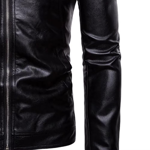 Chaquetas de cuero de hombre a la venta al mejor precio, chaqueta transpirable a prueba de agua de talla grande con logotipo único, chaqueta al por mayor para hombre - Product Image 4