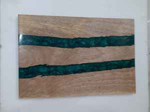 Tabla de servir de mango de resina epoxi de la mejor calidad, tabla de cortar, tabla de queso de madera para cortar bloques - Product Image 5