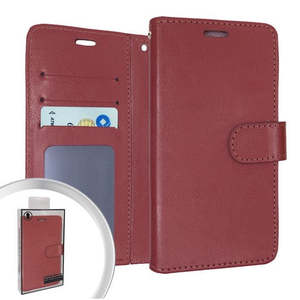 Étui portefeuille en cuir marron pour iPhone 12 Pro Max 6.7 (emballage de vente au détail) - Product Image 1