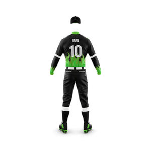 Uniforme de Béisbol para Adultos de Alta Calidad, Personalizado con Sublimación, Manga Corta, Pantalones Cortos Transpirables, 100% Poliéster, Ropa Deportiva - Product Image 5