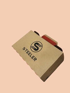 Caja de cartón corrugado reciclado OEM con asa de papel para embalaje de zapatos y regalos - Product Image 4