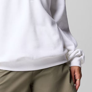 Fleece Fabric And Custom Logo Printing / Stand Collar Design <b>Women</b> Sweatshirt For Bulk Orders With <b>Quarter</b> <b>Zip</b> Collar Cheap Rate - Product Image 4