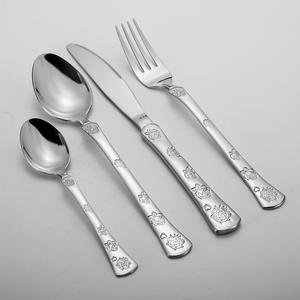 New Twist Handle <b>Dessert</b> Spoon <b>Fork</b> Set in Silver Color Reusable Kitchen Cutlery Stainless Steel Silver Flatware Set - Product Image 5