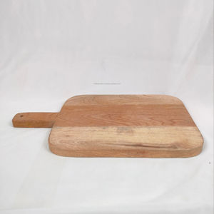 Tabla de cortar de madera maciza rústica tallada a mano, tabla gruesa de madera para cortar y servir en la cocina, estilo rústico natural para el hogar. - Product Image 1