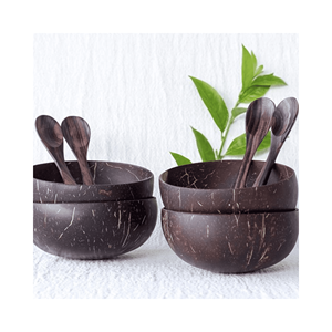 Bol décoratif artisanal en coquille de noix de coco, matériau : coquille de noix de coco ; usage : accents de décoration intérieure ; origine : artisan vietnamien - Product Image 6