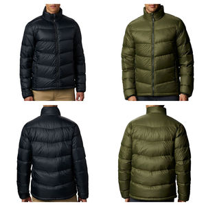 Chaqueta Acolchada Superior para Hombre, Cuello Alto, Diseño Cortavientos y Cálido con Logotipo Frontal, Ropa de Trabajo para Exteriores, Invierno, Clima Frío, Viajes - Product Image 1