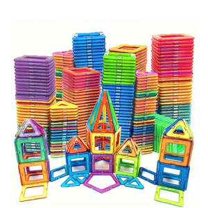 ชุดตัวต่อแม่เหล็กขนาดใหญ่ ของเล่นเสริมพัฒนาการ STEM ชุดก่อสร้างแม่เหล็กพลาสติก สำหรับเป็นของขวัญวันเกิด - Product Image 4