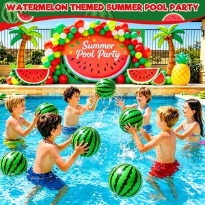 Pelota de Playa Inflable con Forma de Sandía, Mini Juguete para Piscina, Decoración para Fiestas de Verano con Temática de Frutas para Niños - Product Image 6