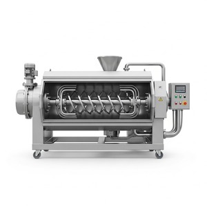 Mélangeur à palettes en acier inoxydable à double arbre industriel robuste, moteur électrique, mélange efficace, faible consommation d'énergie - Product Image 6