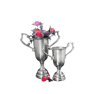 Meilleure vente forme moderne en aluminium décor fleur vase haute qualité en métal fait à la main Art déco maison salon mariage table - Product Image 5