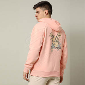 Sweats à capuche pour hommes couleur unie vierge grande taille sweat à capuche thermique pour hommes fabriqué au Pakistan - Product Image 3