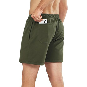 กางเกงขาสั้นผ้าคอตตอนสำหรับผู้ชายกางเกงซับเหงื่อผ้าคอตตอนสวมใส่สบายสไตล์เอวกลางสบายทนทานลายไม้ระบายอากาศได้ดี - Product Image 2