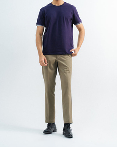 Nouvel article logo personnalisé couleur pourpre uni prix raisonnable demi manches t-shirt vêtements décontractés t-shirt pour hommes - Product Image 6