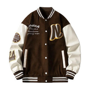 Premium Letterman Veste Streetwear Polyester Manches Longues Varsity Vestes Sportswear Usine Pas Cher Baseball Veste Pour Hommes - Product Image 5