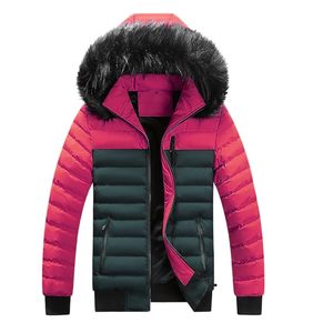 Chaqueta acolchada a prueba de viento de invierno personalizable para hombre, abrigo grueso, diseño de retales, moda cálida para entretenimiento deportivo - Product Image 5