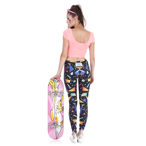 Ropa deportiva sencilla para mujer, y pantalones de cintura alta Top corto, ropa de gimnasio con sujetador de impacto alto, traje de entrenamiento - Product Image 6