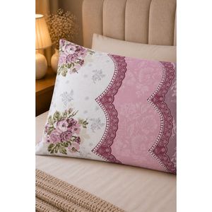 Taie d'oreiller à motifs rose poudré, technique de tissage - Product Image 3