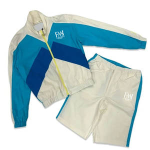 Nouveau style coupe-vent veste à capuche zippée et ensembles courts coupe-vent pour hommes avec taille personnalisée ensembles de deux pièces - Product Image 1