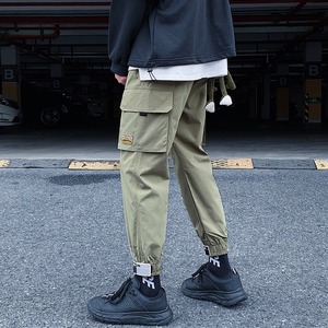 Pantalones Cargo de verano con logotipo personalizado para hombre, ropa de calle de verano de lona de último diseño, transpirable, de punto liso con bolsillos, estilo informal - Product Image 3