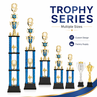 Trophées sportifs en plastique personnalisés en gros, récompenses en colonne pour la boxe, le karaté, le taekwondo