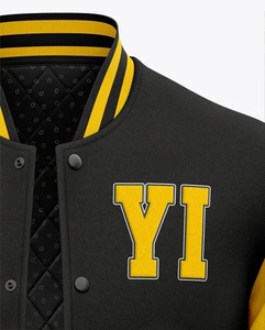 Veste Varsity pour homme en cuir, style universitaire, bomber, prix abordable, plusieurs couleurs, personnalisable - Product Image 4