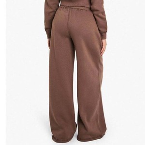 Pantalon en molleton de coton pour femme, couleur unie, taille longue, cordon de serrage, écologique, séchage rapide, respirant, personnalisable - Product Image 6