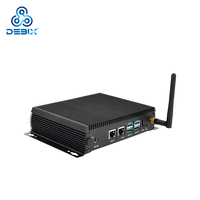 DEBIX sin ventilador Mini PC industrial ordenador PoE Ubuntu win10 IOT AI cajas basadas iMX CPU 8MP para sistemas de control/medición inteligente