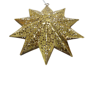 Recién llegado, Estrella colgante de Metal, lámina de oro, revestimiento en polvo, colgante de pared de hierro para decoración de Navidad, hecho a mano - Product Image 6