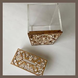 Cadeau acrylique artistique de qualité supérieure et boîte à bonbons fabriqués à la main conception de couvercle en nacre pour les cadeaux arabes de mariage de fête élégants - Product Image 5