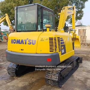 Prix bas, excavatrice Komatsu PC56-7 d'occasion, état neuf à 90%, origine Japon, moteur Yanmar, 5 tonnes, modèle 2022, pompe à engrenages moteur à vendre - Product Image 1