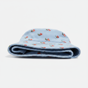 Chapeau Bob Tendance Brodé de Fleurs Marguerites - Chapeau de Soleil d'Été en Coton Doux pour Hommes et Femmes - Product Image 5