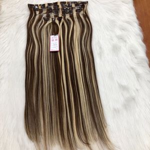 Extensions de cheveux naturels vierges lisses sans couture à clipser Offre Spéciale vendeurs de cheveux humains à cuticule alignée Vague naturelle - Product Image 1