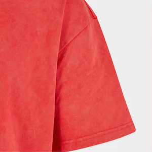 T-shirt en relief respirant pour hommes avec logo et design personnalisés Nouveauté tendance T-shirts délavés à l'acide surdimensionnés OEM - Product Image 4