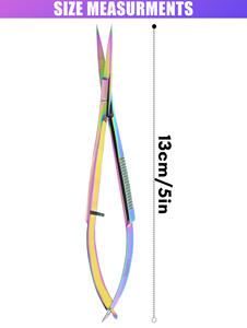 Tijeras de resorte de pestañas al por mayor con logotipo, cortes precisos sin aplicar demasiada presión, tijeras de precisión para recortar cejas - Product Image 4