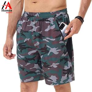 Pantalones cortos de camuflaje para hombre, ropa deportiva transpirable, tela polar de algodón 100%, logotipo personalizado, el último producto de Fitness único - Product Image 4