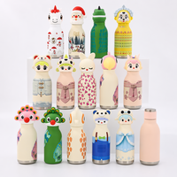 Bouteille en acier inoxydable pour enfants YEWAY 200/450 ml, acier inoxydable 316, pièces amovibles, facile à nettoyer, tête d'animal, logo personnalisé, vente en gros