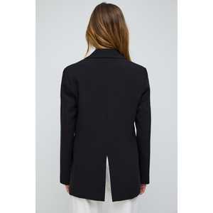 Chaqueta Blazer Informal de Cuello Redondo y Corte Holgado, 100% Poliéster, para Uso Diario - Product Image 5